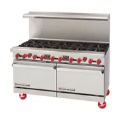American Range AR-10-CC 60" Gas Restaurant Range w/ (10) Open Burners, (2) Convection Ovens, 380.000 BTU 1 image