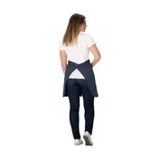 Chef Works AHN09-BLU-0 Brio Half Bistro Waist Apron, 20"L X 30"W, Poly/Cotton, Blue - 1/Case 2 image