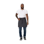 Chef Works AHN09-CHR-0 Brio Half Bistro Apron, 20"L x 30"W, Unisex, Charcoal, Poly/Cotton 1 image