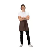 Chef Works AHS02-ESP-0 Lockharte Apron, Espresso, 17"-19" x 30"-35", 80% Poly/Cotton, 1 Pocket 1 image