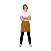 Chef Works AHS02-MUS-0 Waist Apron, Mustard, 17"-19" x 30"-35", Snap Straps, 80% Recyc Poly/Cotton 1 image