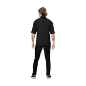 Chef Works BCMC010-BLK-XS Men's Black XS Chef Coat, Poly/Cotton, Long Sleeve, Concealed Snap-Front 2 image