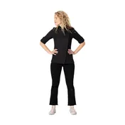Chef Works BCWMC007-BLK-2XL Womens Lansing Chef Coat, 2XL, Black, Long Sleeve, Poly/Cotton 1 image