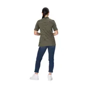 Chef Works CBN02W-OLI-M Women's Mojave Short Sleeve Chef Coat, Olive, Medium, Poly/Cotton 2 image