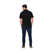 Chef Works SBU01-BLK-6XL Black Cook Shirt, 6XL, 65% Polyester/2% Elastane, Short Sleeve, Snap Front 2 image