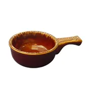 International Tableware OSC-15-H Soup Crock Bowl 12 Oz (5¼" Dia x 2¼" H) Ceramic Handle - 1 Dozen 1 image