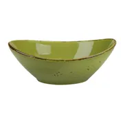 International Tableware SV-18-BA 24oz Oval Speckled Bowl, 8" W x 5-7/8" D, Ceramic, Microwave - 1 Dozen 1 image