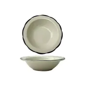 International Tableware SY-10 8oz Grapefruit, 6-1/2" Dia., 1-5/8" H, Ceramic, with Black - 1 Dozen 1 image