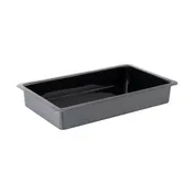 APS Germany APS 11616 - GN 1/1 Plastic Food Pan, 20"7/8 x 12"7/8 x 3"3/8, Black Polystyrene - 1/Case 1 image