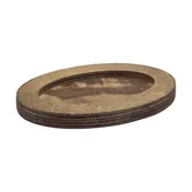Lodge UMSOV - Oval Wood Underliner for Sizzling Platters, 7-1/2" L x 5-1/2" W, Hand Wash Only, Made in USA 1 image