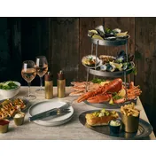 Steelite GWSFS32235V - 3-Tier Seafood Stand, 14"x13-16", Stainless Steel, Dishwasher Safe - 1/Case 1 image