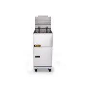 ANETS 40AV 15" Full Pot Floor Model Gas Fryer w/ 35 lbs Capacity, 2 Twin Baskets, Millivolt Control 4 image