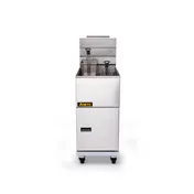 ANETS 40AV 15" Full Pot Floor Model Gas Fryer w/ 35 lbs Capacity, 2 Twin Baskets, Millivolt Control 6 image