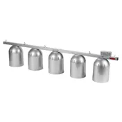 Nemco 6006-5 Heat Lamp, Single Row Suspension Bar, Chain Hung, 5 Bulb 1 image