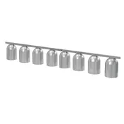 Nemco 6006-8 Heat Lamp, Single Row Suspension Bar, Chain Hung, 8 Bulb 1 image