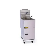 ANETS 70AV 19" Full Pot Floor Model Gas Fryer w/ 65 lbs Capacity, 2 Twin Baskets, Millivolt Control 7 image