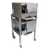 AccuTemp E32083D080 DBL 6 Pan Boilerless Convection Steamer, Double Stacked, Stand, Connectionless 1 image