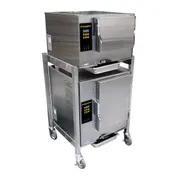 AccuTemp E3/E64403D120 DBL 9 Pan Electric Boilerless Convection Steamer, Double Stacked, Connectionless 1 image