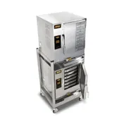 AccuTemp E62401D060 DBL 12 Pan Electric Boilerless Convection Steamer, (2) Stacked, Plumbed, 208V 1 image