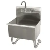 Advance Tabco 19-18-23-F 23" Wall Mounted Multi-Station Hand Sink with Faucet - 16 gauge 1 image