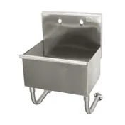 Advance Tabco 19-18-23 23" Wall Mounted One-Station Hand Sink without Faucet - 16 gauge 1 image