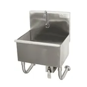 Advance Tabco 19-18-23KV 23" Wall Mounted One-Station Hand Sink without Faucet - Single Knee Valve 1 image