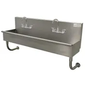 Advance Tabco 19-18-40-F 40" Wall Mounted Multi-Station Hand Sink with Faucet - 16 gauge 1 image