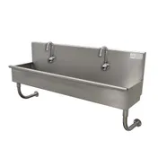 Advance Tabco 19-18-40EF 40" Wall Mounted Multi-Station Hand Sink with e-Faucet - 16 gauge 1 image