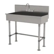 Advance Tabco 19-FM-1-ADA-F 40" Freestanding Hand Sink with Wrist Faucet- 16 gauge 1 image