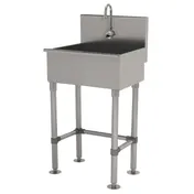 Advance Tabco 19-FM-23EF 23" Freestanding One-Station Hand Sink with e-Faucet- 16 gauge 1 image