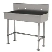 Advance Tabco 19-FM-40-ADA 40" Freestanding Multi-Station Hand Sink without Faucet - 16 gauge 1 image