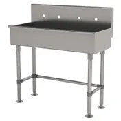 Advance Tabco 19-FM-40 40" Freestanding Multi-Station Hand Sink without Faucet - 16 gauge 1 image
