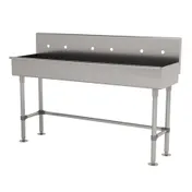 Advance Tabco 19-FM-60-ADA-F 60" Freestanding Multi-Station Hand Sink with Wrist Faucet- 16 gauge 1 image