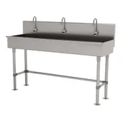Advance Tabco 19-FM-60EFADA 60" Freestanding Multi-Station Hand Sink with e-Faucet - 16 gauge 1 image