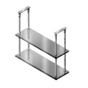 Advance Tabco DCM-18-72 Stainless Steel Ceiling Mounted Double Shelf - 72"L x 18"D 1 image