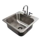 Advance Tabco DI-1-168 Drop-In Sink, 1-Compartment, 16"W X 14"D Front-To-Back 1 image