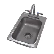 Advance Tabco DI-1-5-X Drop-In Bar Hand Sink, 13"W X 19"D Overall 1 image