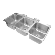 Advance Tabco DI-3-1612 Drop-In Sink, 3-Compartment 1 image