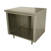 Advance Tabco EB-SS-3612 144" Cabinet Base Open Front Work Table, Flat Top / 14 Gauge Top 1 image