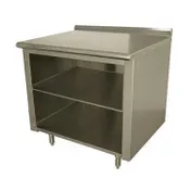 Advance Tabco EF-SS-3012M 144" Cabinet Base Open Front Work Table with Mid-Shelf 1 image