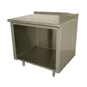 Advance Tabco EF-SS-3612 144" Cabinet Base Open Front Work Table / 14 Gauge Top 1 image