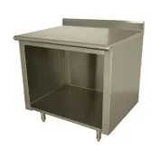 Advance Tabco EK-SS-3612 144" Cabinet Base Open Front Work Table / 14 Gauge Top 1 image