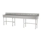 Advance Tabco FC-FM-120 120" Freestanding Multi-Station Hand Sink without Faucet - 16 gauge 1 image