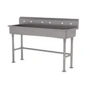 Advance Tabco FC-FM-60-ADA-F 60" Freestanding Multi-Station Hand Sink w/Wrist Faucet - 16 gauge 1 image