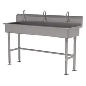 Advance Tabco FC-FM-60EFADA 60" Freestanding Multi-Station Hand Sink with e-Faucet - 16 gauge 1 image