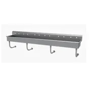 Advance Tabco FC-WM-120 120" Wall Mounted Multi-Station Hand Sink without Faucet - 16 gauge 1 image