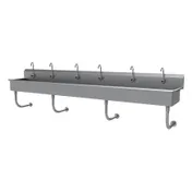 Advance Tabco FC-WM-120EF 120" Wall Mounted Multi-Station Hand Sink with e-Faucet - 16 gauge 1 image