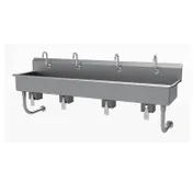 Advance Tabco FC-WM-80KV 80" Wall Mounted Multi-Station Hand Sink without Faucet-Knee Valves/16 g 1 image
