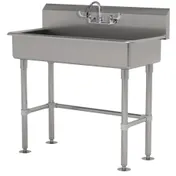 Advance Tabco FS-FM-1-ADA-F 40" Freestanding Hand Sink with Wrist Faucet - 14 gauge 1 image