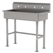 Advance Tabco FS-FM-40-ADA 40" Freestanding Multi-Station Hand Sink without Faucet - 14 gauge 1 image